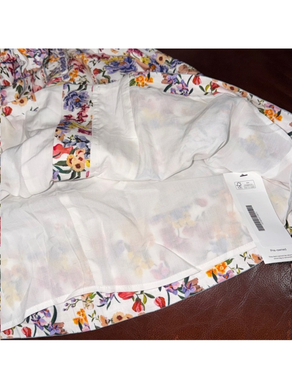 ‼️NEW Farm Rio Off-White Greek Garden Lenzing™ Ecovero™ Floral Mini Dress - Picture 13 of 14